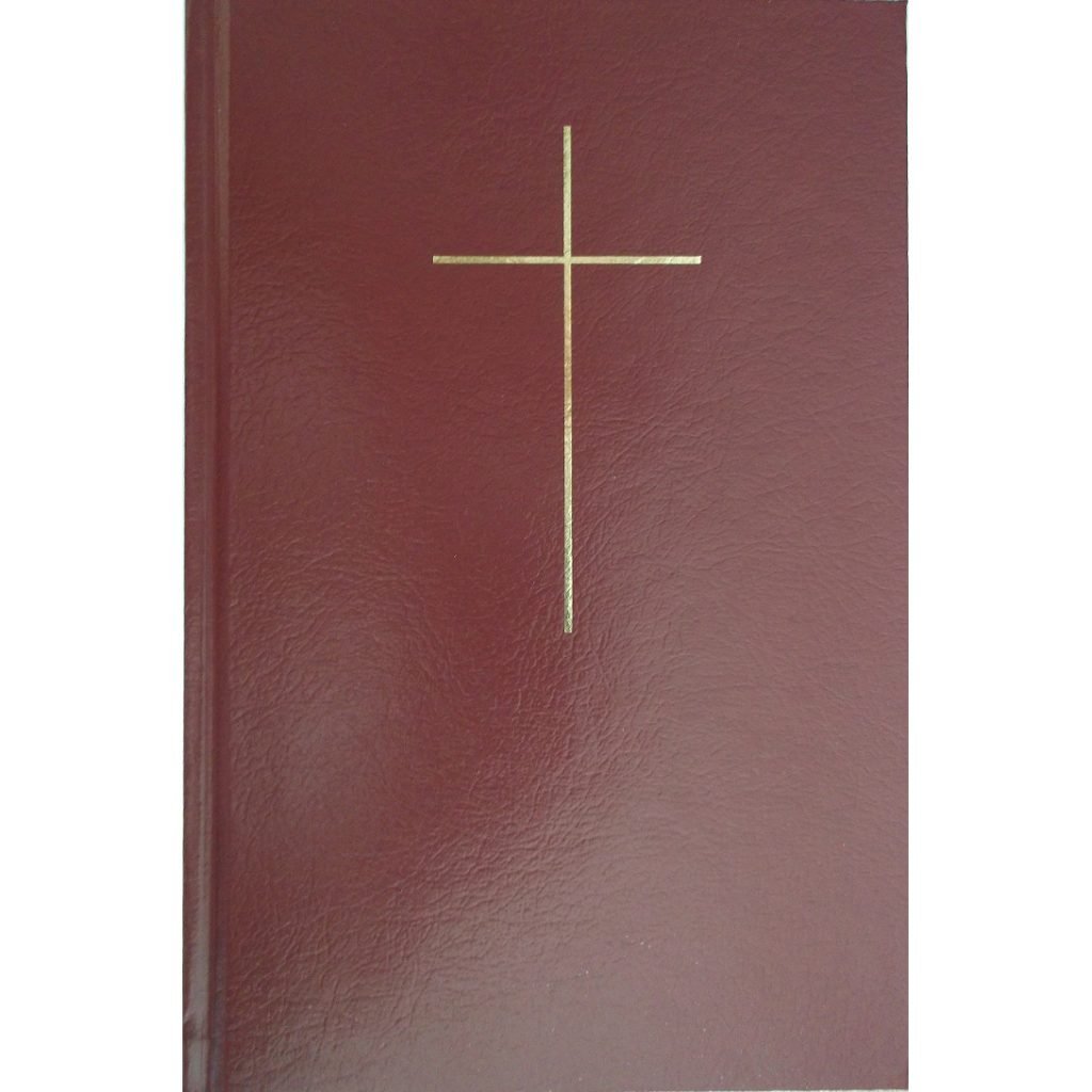 The 1928 Book of Common Prayer, Large Print Edition — burgundy cover with gold-embossed cross